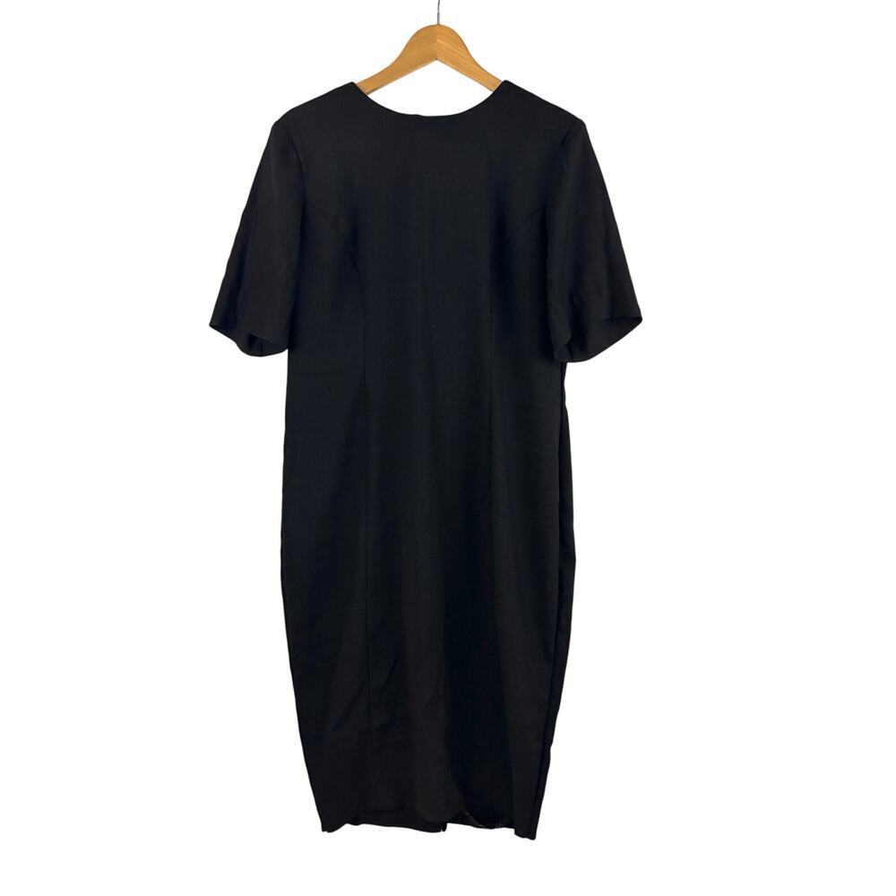 Vintage Black Short Sleeve‎ Dress Sz 12 Women's 1990s Essence By Mail